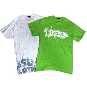 ⭐️ Usual Clothing- short-sleeve T-shirt with graphics bundle-  small